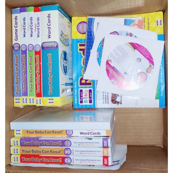 Your Baby Can Read, DVDs Books Flash Cards Learning Reading Pre Owned - Picture 2 of 6